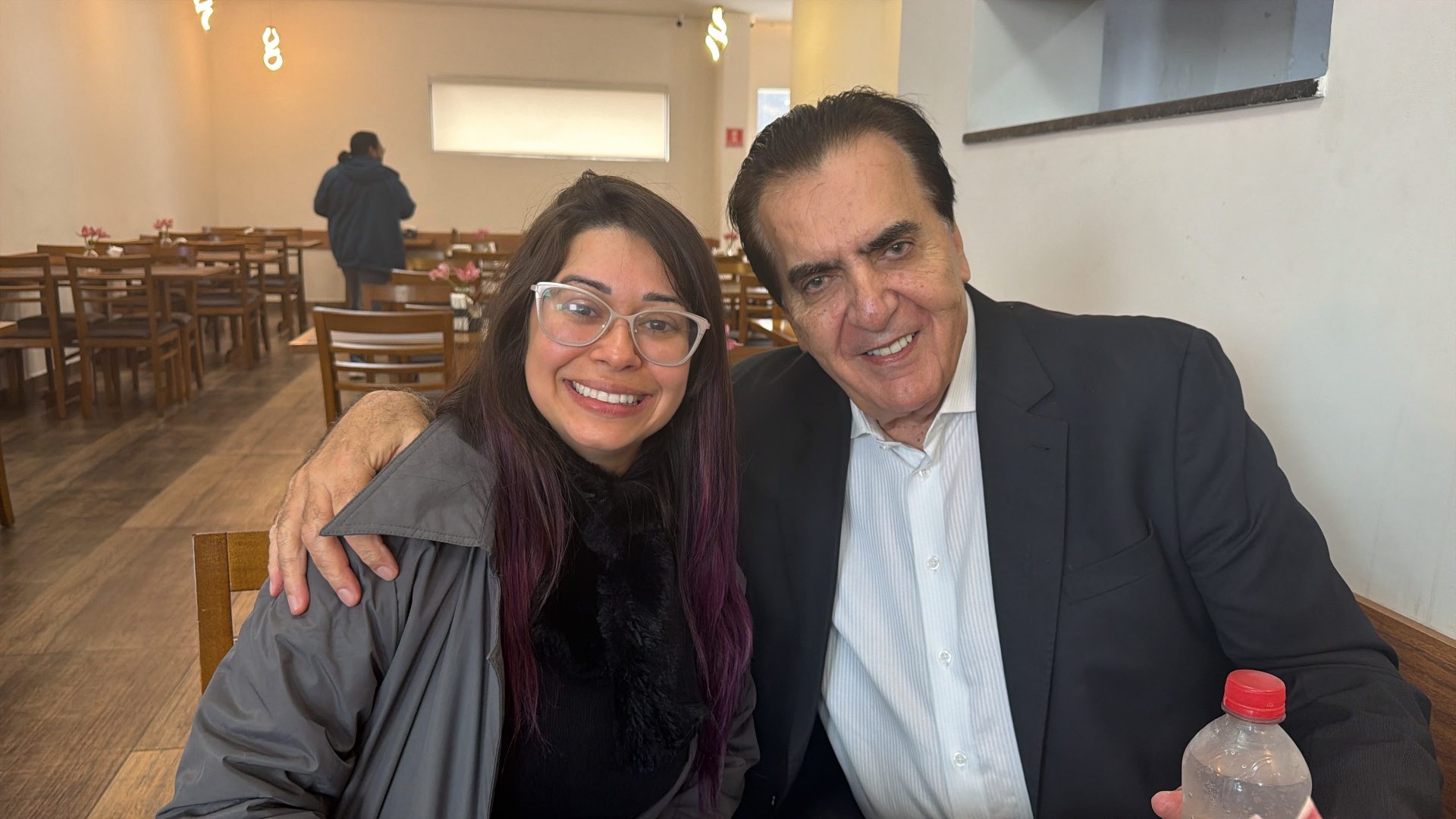 Rogério com apoiadora